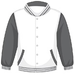 White Black College Jacket
