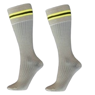 Grey with Yellow and Black Stripes Socks