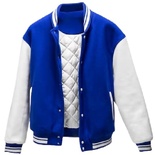 Blue White College Jacket