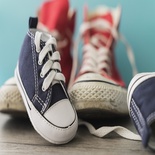 Close Up Blue Shoes