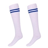 Grey Socks with Blue Stripes
