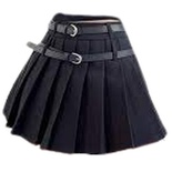 Dark Blue Security Skirt with Fastening Belt