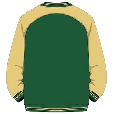 Green Cream College Jacket