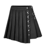 Buttoned Black Security Skirt