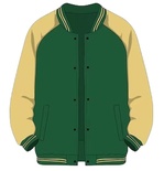 Green Cream College Jacket