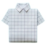 Grey Checked Short Sleeved Shirt