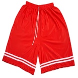 Red With White Stripes Shorts