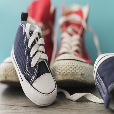Close Up Blue Shoes